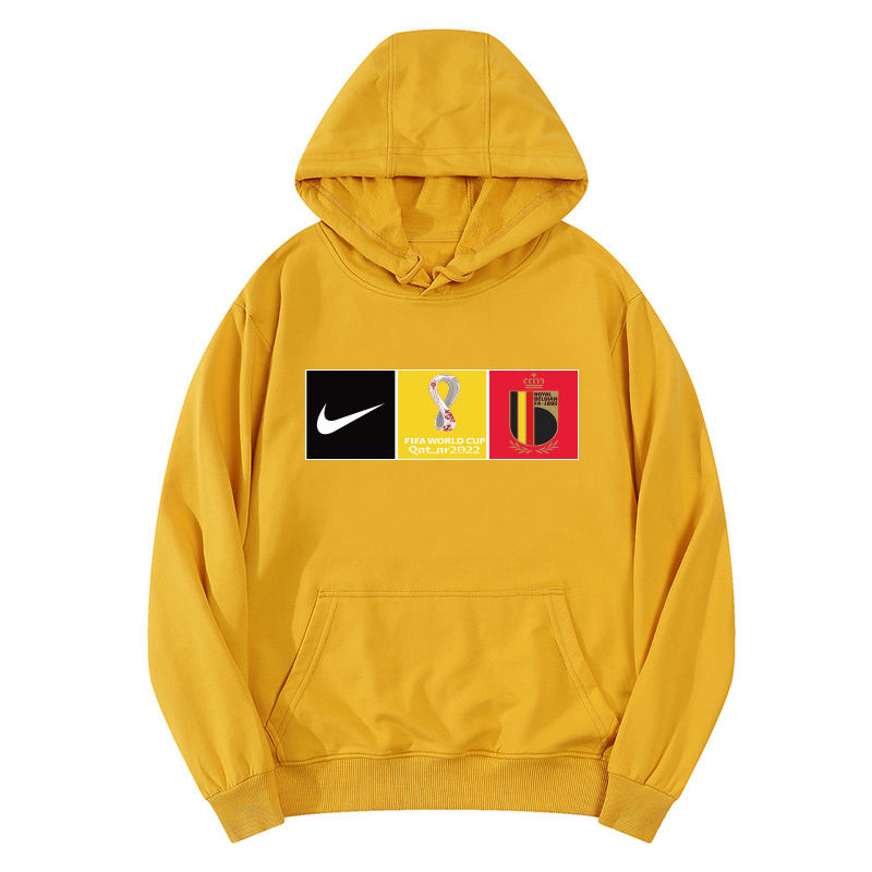 Men's Belgium World Cup Soccer Hoodie Yellow